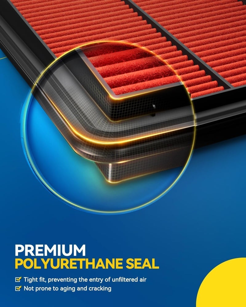 PHILTOP Upgraded Engine Air Filter CA11399 Replacement for Accord 2014-2015/2017-2022 (Hybrid Only), CR-V 2020-2022(Hybrid Only) - L4 2.0L, FULL HYBRID EV-GAS - Image 2